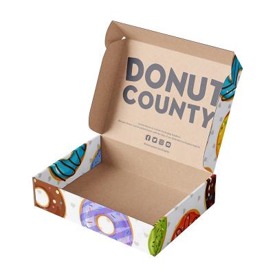 China Free Design Materials Free Design Reused Custom Logo Food Cardboard Donut Chocolate Chocolate Boxes Cookie Packaging Boxes Wholesale for sale