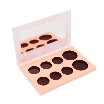 China Recyclable Custom Cosmetic Packaging Paper Box For Eyeshadow Palette With Mirror for sale