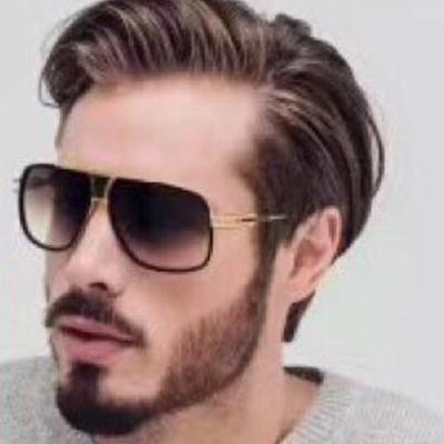 China 2021 Oversized Design Men's Vintage Brand Sun Glasses Men's Sun Glasses Oculos UV400 Glass UV400 for sale