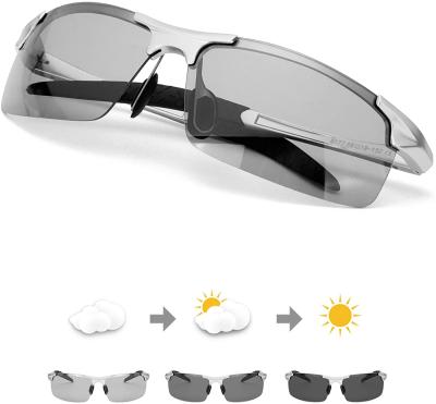 China 2021 Sports Sunglasses Fashion Aluminum And Magnesium Polarized Outdoor Driving Sun Glass Man Sports Sunglasses for sale