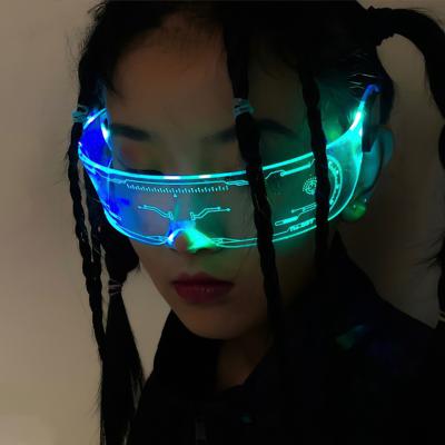 China Fashion Sunglasses Neon Lead Glasses Party Luminous Lead Glasses Light Up Glasses Rave Costume Party Sunglasses Halloween Decoration for sale