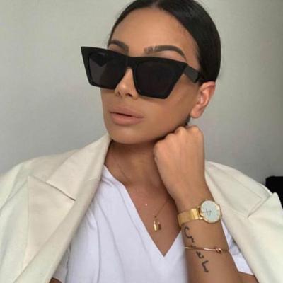 China Hot Selling France Brand Luxury Designer Sunglasses 2021 Fashion Top Cat Eye Vintage Sunglasses Women Hot Flat Flat Surface for sale