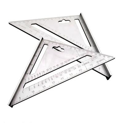 China Measuring Instruments 7 Inch 180mm45 Degree Angle Aluminum Alloy Triangle Ruler High Precision Heavy Measuring Tool for sale