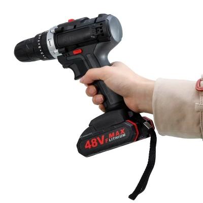 China Electric Tools Lithium Battery Cordless Drill 48V Rechargeable Power Tools Drills Handheld Power Drills for sale