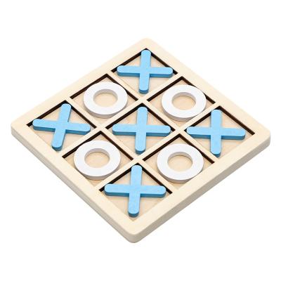 China Wooden Tic Tac Toe Games Tac Toe Chess Game Set Wooden Tic Board Game Kids Toys For Children for sale