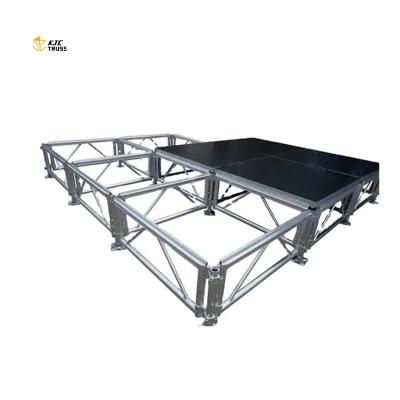 China Roof structure truss show aluminum mobile portable stage truss display outdoor folding stage platform support OEM for sale