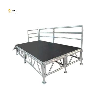 China Portable Mobile Stage Boot Display Outdoor Folding Legs Stage Four Legs Stage for sale