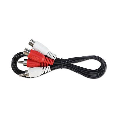 China DVD Player 1m 2 RCA Male To 2 RCA Female Cable RCA Stereo Audio Extension Cable Te koop