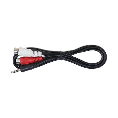 China Male 3.5mm aux. 0.2m DVD Player to 2 RCA Female Extension Adapter Audio Cable for sale