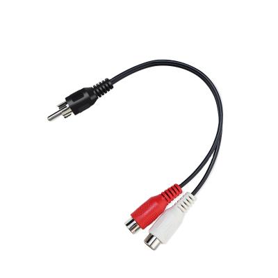 China 0.2m Audio Audio RCA 1 Male To Audio Cable 2 RCA Y Type Female Cable Te koop