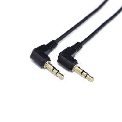 China 1m audio gold plated right angle male to aux cable. 3.5MM TRS Right Angle Male Stereo Car Audio Te koop