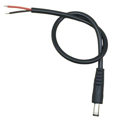 China Industrial / CCTV /Computer / Medical Installation 5525 Male 1.5m Core 20AWG 2 Core Wire 5.5*2.5mm Male To Open End 5525 DC Male Plug Jack Cable en venta