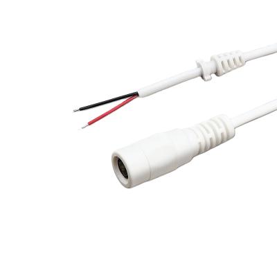 Chine Industrial Customized DC Female Socket 5.5*2.1 mm TO OPEN With SR 2464 Power Cable 26awg à vendre