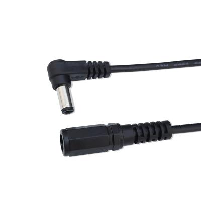 Chine Industrial 0.2m DC5.5 mm*2.1mm Right Angle Male to Female Power Extension Cable 5.5 x 2.1mm à vendre