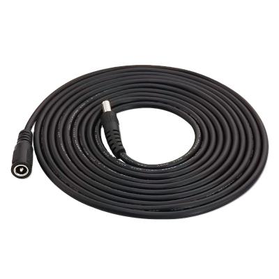 中国 Black 18awg 5.5*2.1mm Female 2464 Wedge to Male DC 5521 Cable 販売のため