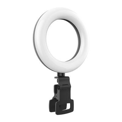 China PORTABLE Selfie Ring Light Laptop Clip Ring Light 5 Color Modes 10 Brightness Levels for sale