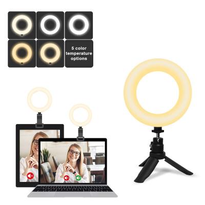 China Low Price PORTABLE Ring Light Stand Universal Flat Clamp Lamp Clip On Ring Light for sale