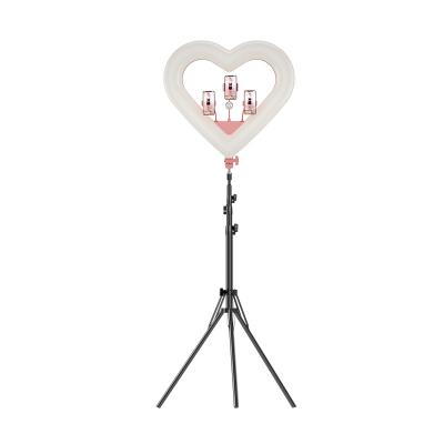 China 1.42 Kg Adjustable Color Tempurate China Manufacturer Night Weight Led Home Use 100-240v Input Voltage Heart Shaped Ring Light for sale