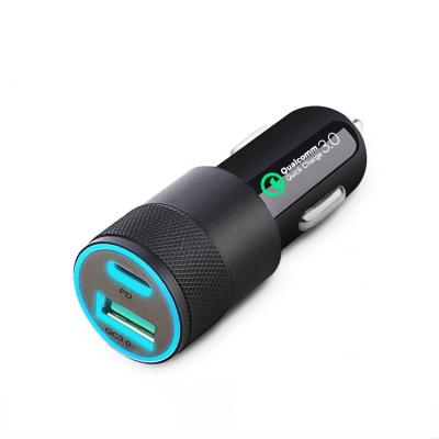 China Metal Usb Car Phone Charger 2 Fast Dual Mobile Phone Charger Mobile Phone Left Charger For Iphone Car Charger for sale