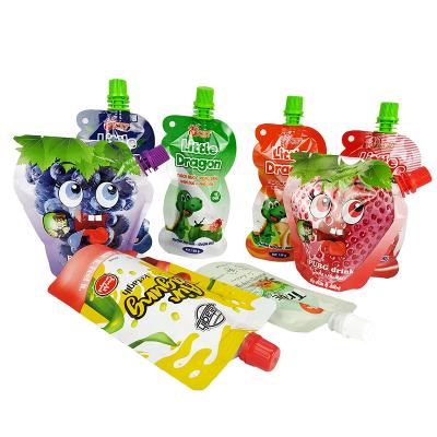 China Recyclable Plastic Custom Liquid Packaging Bag Reusable Food Packaging Stand Up Spout Pouches For Fruit Juice Drink for sale