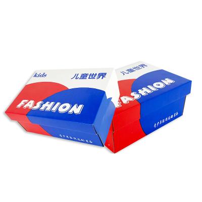 China Recyclable Customized Leather Folding Corrugated Cow Cartons Leisure Sports Children's Men's And Women's Shoe Boxes Paper Boxes for sale