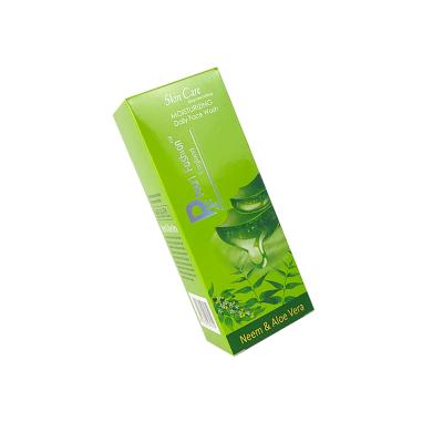 China Environmental Cosmetic Gel Packaging Aloe Vera Paper Box White Card Paper Box for sale