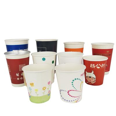 China Yixing Disposable OEM/ODM vaso de papel Customize Printing Kraft Paper Double Wall Cup Disposable Paper Cups For Coffee Tea Drinks for sale