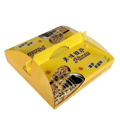 China Disposable Custom Logo White Cardboard Pizza Boxes Delivery Packaging Box For Pizza for sale