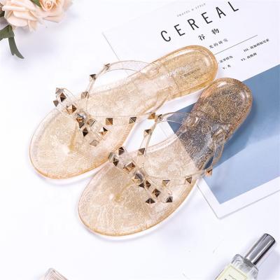 China Small Breathable Bowknot Jelly Sandals For Women 2020 Summer New Color Style Girls Flat Sandals for sale