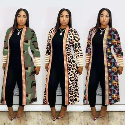 China 210910 Women's S-4XL windproof thickening lips leopard print nicai coat top factory for sale