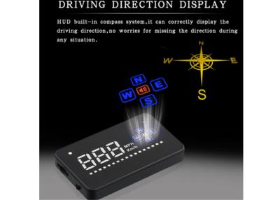 China Diodo emissor de luz da cor do mini alarme ascendente da velocidade do compasso do quilômetro da exposição da cabeça de HUD do compasso de Audi A2 GPS multi à venda