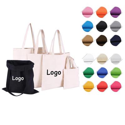 China Organic Cotton Canvas Reusable Canvas Tote Reusable Handled Shopping Custom Shopping Bag With Custom Logo for sale