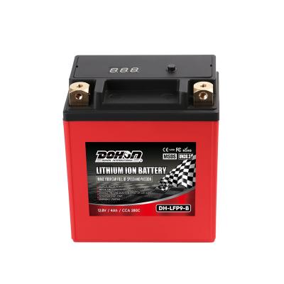 China Motorcycle Batteries LFP9-B Motorcycle Batteries 12V CCA280 4Ah Motorcycle Lithium Ion Battery for sale