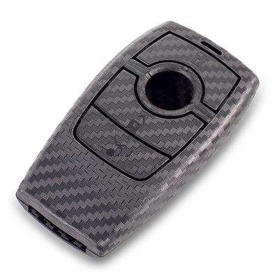 China 2019 New Style Carbon Fiber 3 Button Key Case Carbon Fiber Key Cover For Car for sale