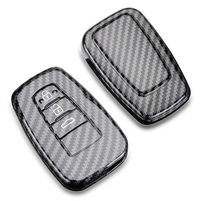 China Carbon Fiber 3 Buttons Cover Case Remote Key FOB Key Protector Fit For TOYOTA for sale