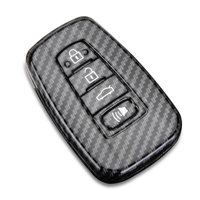 China Key Type Car Cover Black Smart Remote Key Case Carbon Fiber Carbon Fiber Car Key Cover Press Body for sale