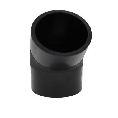 China Pipe Lines Connect HDPE Elbow 45 Degree Conduit Elbow HDPE Pipe Fittings Bend 45 Degree Elbow for sale