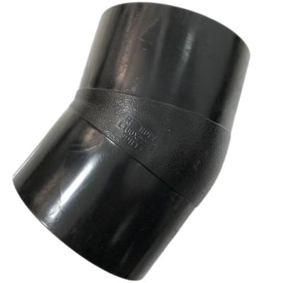 China Pipe Lines Connect HDPE 22.5 Degree HDPE Elbow Fusion End HDPE Pipe Fittings for sale