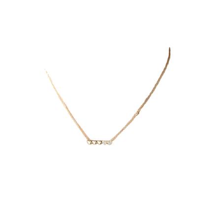 China Girl Necklace CLASSIC S925 Sterling Silver Necklace 18K Real Gold Korean Heart Electroplating Pendant Necklace for sale