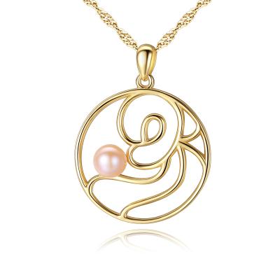 China Vintage Wholesale 925 Sterling Silver Rose Shape Pendant Necklace Jewelry Natural Pearl Tasty Necklace for sale