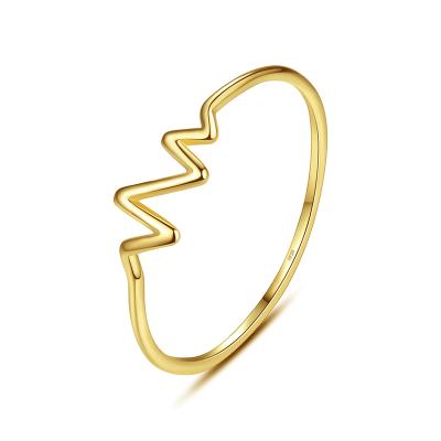 China Girl's FASHIONABLE 925 Silver Gold Filled Nontarnish Delicacy Initial Ring Trendy Personalized Ring for Lady for sale