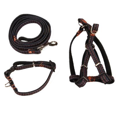 China Custom Strong Adjustable Dog Leash Harness Set Outdoor Training Leash Pet Puppy Walking Collar for sale