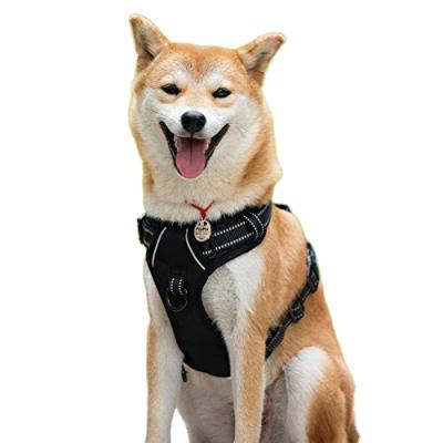 China Padded Dog Collar , Oxford Adjustable Reflective Vest Outdoor Pet Harnesses Dog Backpack Harness for sale