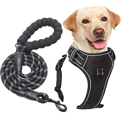 China Padded Adjustable Thoughtful Easy Control With A Heavy Duty Dog Harness Luxury Leash Dog Harness for sale