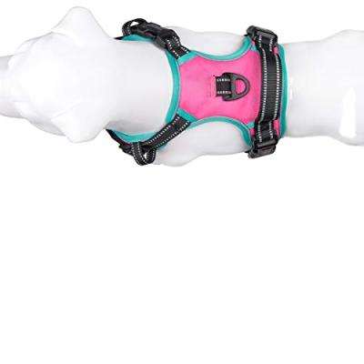 China Reflective Unique Colors Reflective Adjustable Vest, With A Training Handle No Pull Customized Color Dog Harness for sale