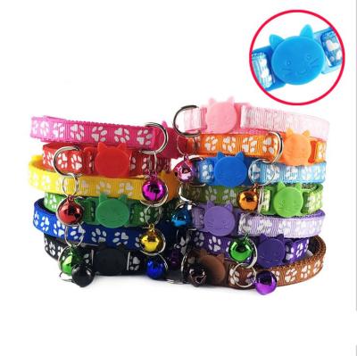 China Footprint Buckle Dog Safety Head Collar Cat Collar Dog Bell Collar DETACHED Single Stocks for sale