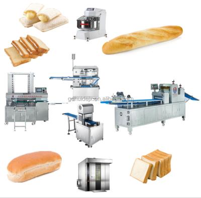 China Food Processing Machine PLC Control Automatic Industrial Line Commercial Bakery Bread Making Toast French Bread Machine Production Line for sale