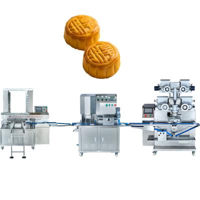 China PLC Controlled PLC Control Encrusting Machine For Moon Cake Production Line High Efficiency Moon Cake Forming Equipment for sale