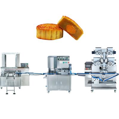 China PLC Controlled Factory Price Moon Cake Making Machine For Business Use Multifunctional Mooncake Production Line Encrusting Machine for sale