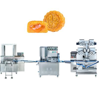 China PLC Controlled Stainless Steel Moon Cake Forming Equipment For Food Industry High Capacity Mooncake Encrusting Machine for sale